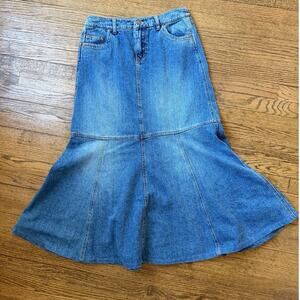 VTG Jeanology Collection Maxxi Denim Skirt Size 6